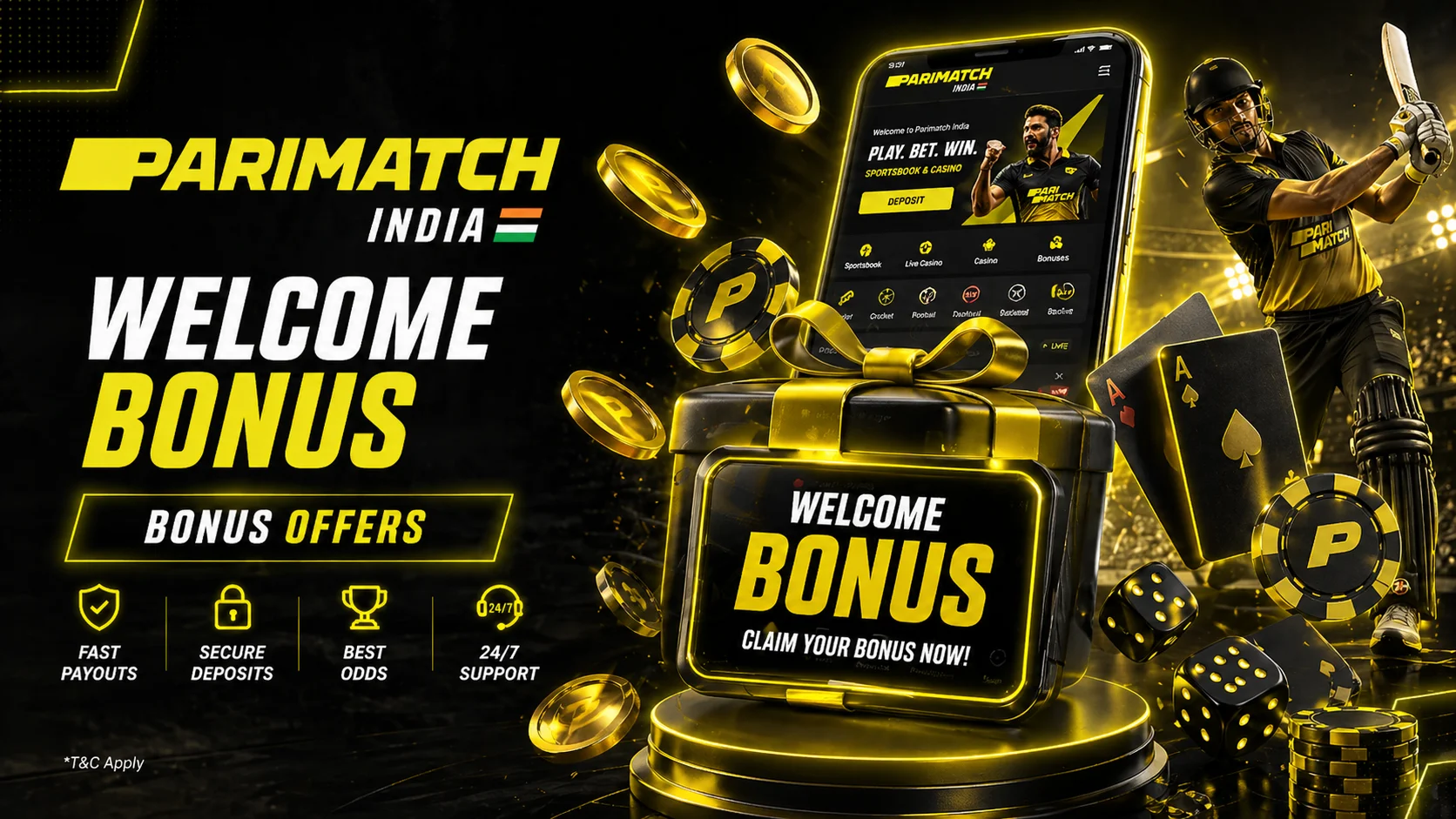 Parimatch India Bonus Offers — Welcome Bonus & Free Spins