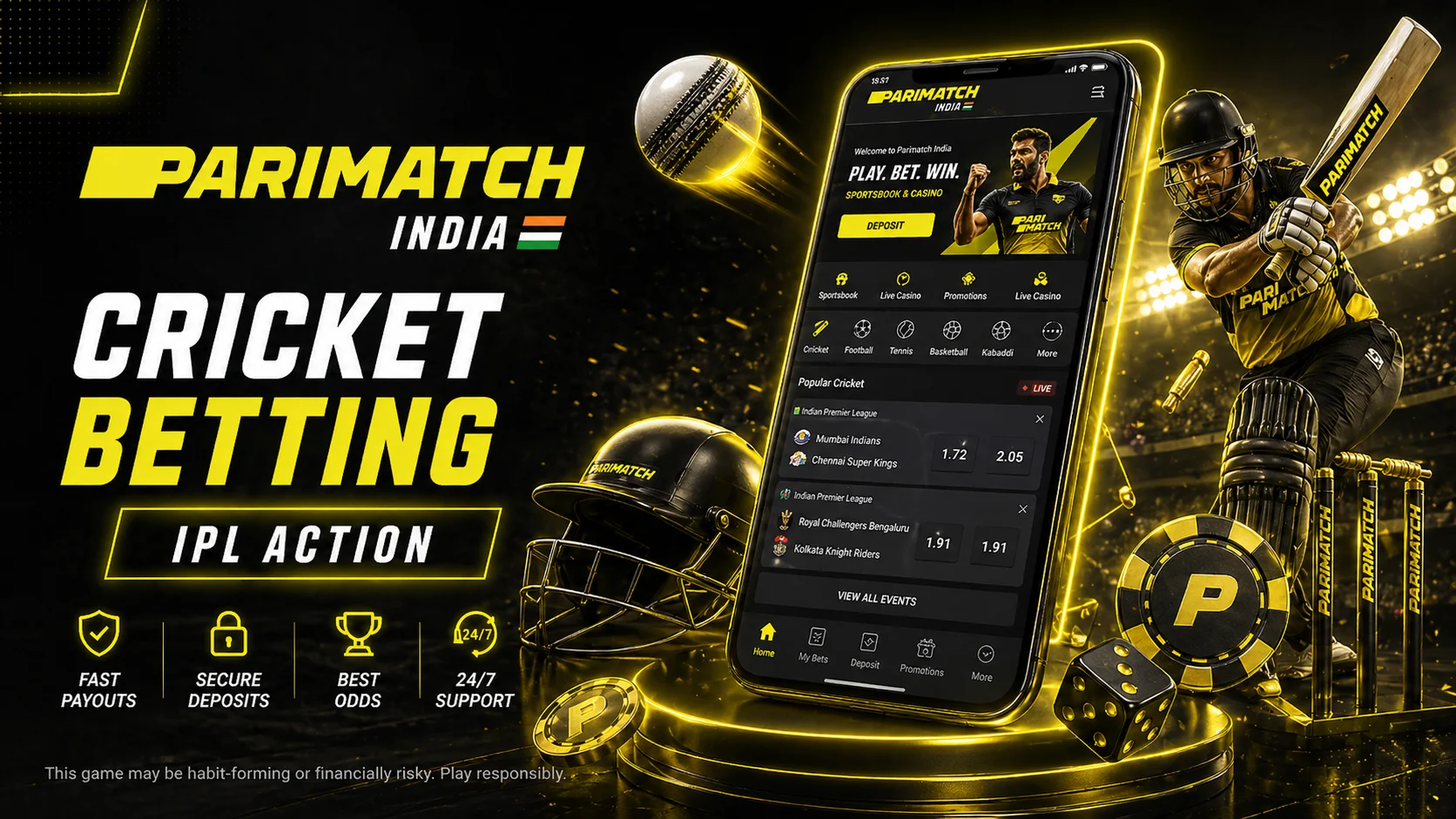 Parimatch India IPL Cricket Betting 2026 — 500+ Markets