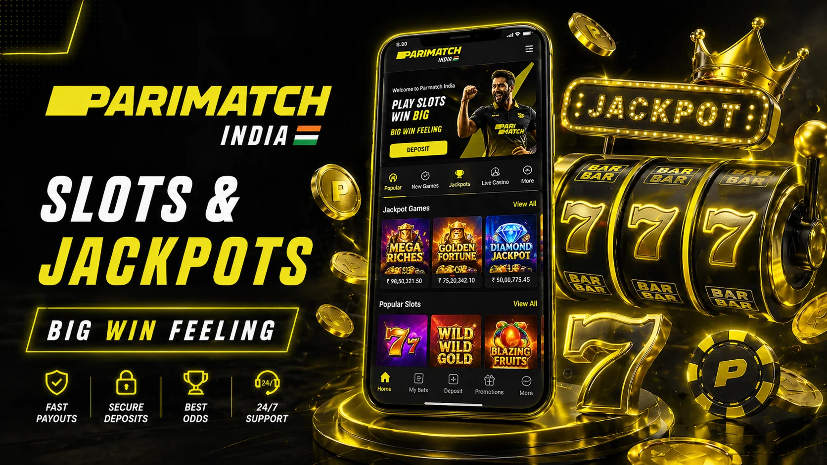 Best Online Slots at Parimatch India — Top RTP Games
